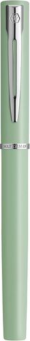 Waterman Allure Fountain Pen | Mint Green Matte Lacquer with Chrome Trim | Fine Stainless Steel Nib | Blue Ink | With Gift Box in Saudi Arabia