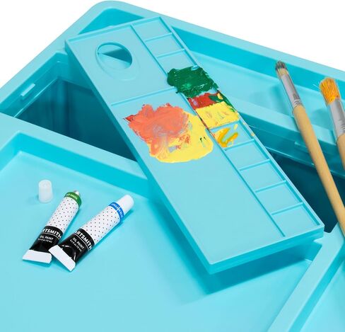 SD STUDIO DESIGNS Kubx Rotating 4-Sided Mobile Storage Organizer with Glass Top Multiple Compartments in Saudi Arabia