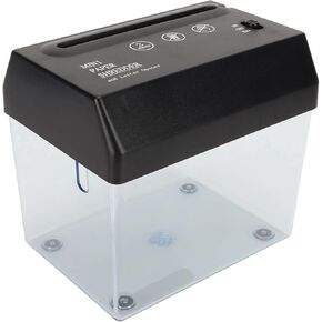 Mini Electric Paper Shredder, A6/A4 Small Office Shredders, Efficient and Large Capacity Versatile Quiet with Waste Paper Basket for Home Office School