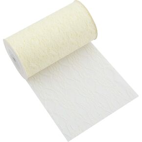 Berwick Offray 6 '' Bloot Wide Lace Ribbon Bolt ، Ivory White ، 15 ياردة