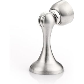 Probrico Brushed Nickel Magnetic Door Stoppers for Bottom of Door, Stainless Steel Magnet Door Catch Door Stops to Keep Door Open, Heavy Duty Door Holder, Wall and Floor Mounting, 2 Pack