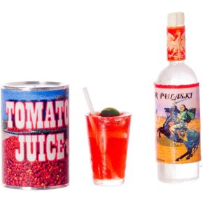 مجموعة Farrow Industries Dollhouse Miniature Bloody Mary