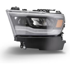 LED Headlights Assembly Compatible with 2019-2022 RAM 1500,Headlamp Chrome Trim Driver Side Replacement CH2502332 68316083AH