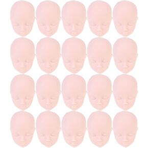 20pcs Doll Heads Craft Key Ring Plastic Mini Doll Body for Hand Plastic Princess Mini Doll الحياكة