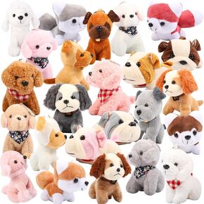 NICEUP 24PCS كلب صغير محشو الحيوانات جرو الحزب تفضل الكلب الكلب تبني فئة PET PUPPY TOYS DOLL لحفلة الحفل