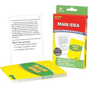 Edupress Reading Comprehension Practice Cards, Main Idea, Green Level (EP63401) Medium
