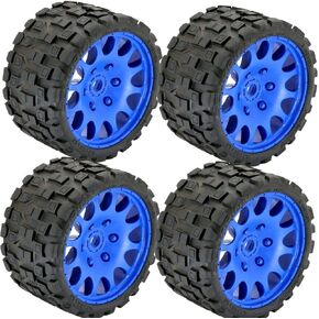 Powerhobby Scorpion Belted Monster Truck RC Tires/Wheels w 17mm Hex (4) Sport Compound FITS : Arrma Outcast Kraton Talion Notorious Fazon Speed Run Corally (Green)
