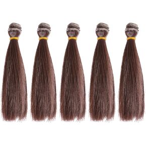 SewAcc 5pcs 15 سم دمية دمية طويلة دمية مستقيمة الدمية دمية امتدادات الشعر DIY دمية شعر مستعار لصنع دمية الحرف اليدوية