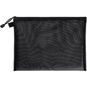 حقيبة سحاب أسود 1PC A4/A5/A6 MESH SHIPPER BOOK مجلدات مستندات قرطاسية أكياس تخزين القلم الرصاص أكياس مكياج تجميلية لوازم المكاتب لوازم التخزين المكتبي