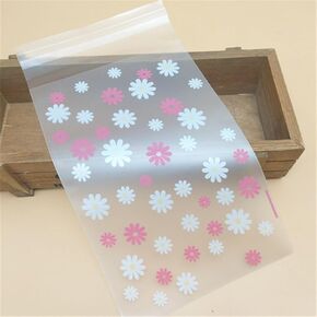 cchude 200 pcs 8x10cm لطيف daisy cello cellophane الأكياس