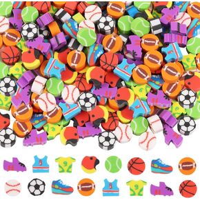 Ccinee 120pcs محو الكرات الرياضية المصغرة للأطفال ، محو قلم رصاص الفصول الدراسية ممتع