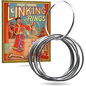 Magic Makers Linking Rings Small 4 Inch Set of 8 Rings with Online Learning