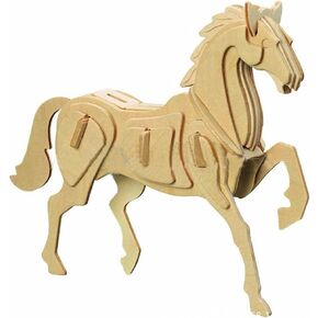 نموذج 3D DIY Horse Construction Model Assambling Guzzle Wood Model Kit Toy Toy for Kids and Come