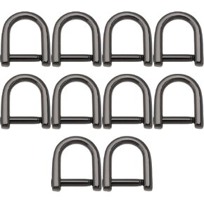 10pcs zipper screw d-ring 1.29x1.46cm لـ DIY Crafts Leathercrafts Accessories base keychain bas