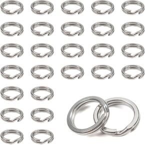 TOOB 100PCS MINI SPLIT RINGS حلقات مزدوجة قفزة 6 مم موصلات سلسلة مفاتيح الفولاذ المقاوم للصدأ لتصنيع مجوهر
