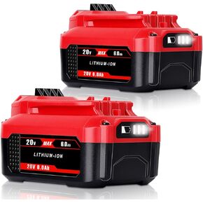 Upgraded DSANKE CMCB204 6000mAh 20V Lithium-ion Battery Replacement for Craftsman V20 Lithium Ion Battery CMCB204 CMCB204-2 CMCB202 CMCB202-2 CMCB201 Craftsman V20 Battery