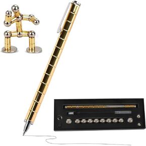 Magnetic Fidget Pen - لعبة تخفيف الإجهاد وقلم الكتابة متعددة الوظائف ، أدوات باردة قابلة للتشوه وقلم اللمس ، هدية مثالية للشباب 12+ ، الأطفال ، البالغين ، الأولاد والبنات (الذهب)