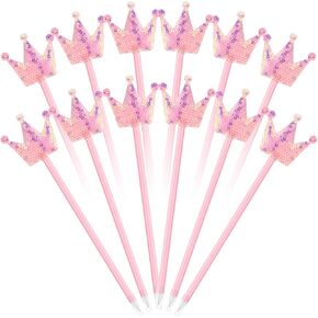 12 PCS Witch Hat Pen Selecins Flip Glitter Ballpoint Pen BLCCK HAT للمكاتب البالغة Halloween Witch Party Supplies