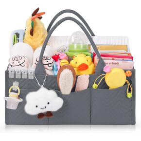 Skycase Diaper Caddy Organizer - Baby Basket for Baby Shower Gifts - Newborn Essentials for Changing Table Organizer - Nursery Baby Registry Must Haves - Diaper Caddy Basket for Car Room in Kuwait