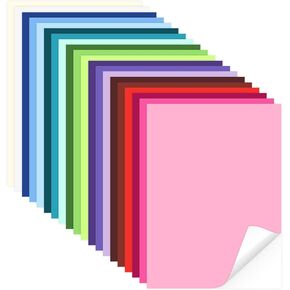 40 Sheets Printable Sticker Paper Heavy Weight Colored Self Adhesive Sticker Cardstock A4 250GSM 90LB 20 Assorted Colors