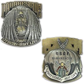 USAF Pararescue PJ حتى يمكن للآخرين أن يعيشوا عملة تحدي عسكرية قابلة للتجميع في سلاح الجو الحي