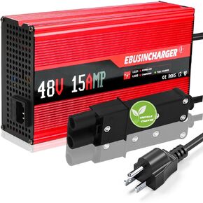 48 Volt Golf Cart Battery Charger Compatible with Yamaha G19-22 Models-with 2-pin 2round-Hole Plug.15 Amp Smart Charger with Trickle Charge, 6-8 Hours Full Charge.