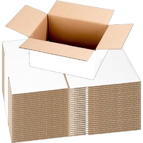 10 Pack 10x7x5 White Cardboard Shipping Boxes, Medium Mailing Boxes For Small Business for Packing, Moving and Storage