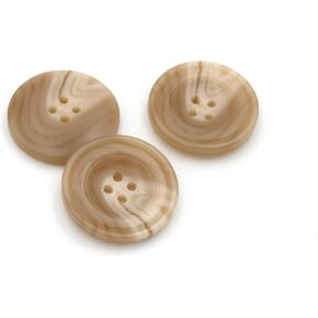 20pcs 4 ثقوب خياطة أزرار حرفية لقطات الراتنج لقمصان السترة ملحقات DIY (البيج ، 23 ملم)