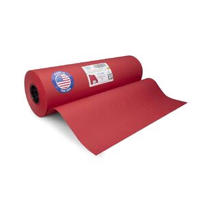 Jumbo Roll Red Kraft Paper 24" x 8400" (700 feet) - Craft Paper Roll 45 lb Thickness for Kids and for Art&Crafts - Large Paper Roll for Gift Wrapping&Packing by IDL Packaging
