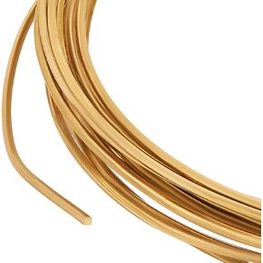 BENECREAT 16.4Ft Square Copper Wire, 16 Gauge Brass Wire, Half Hard Craft Wire for Jewelry Making, Gem Metal Wrap, Garden, Sculpting, Armature, Golden in Kuwait