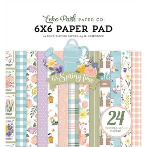 شركة Echo Park Paper Company Echo Park Paper Paper 6 "X6" 24/PKG-It's Spring Time ، Multicolor