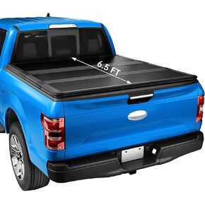 Hard Folding Truck Bed Tonneau Cover Replacement for Ford F250 F350 F-250 F-350 Super Duty 1999-2024 6.8 FT Standard Box, Tri-Fold Style Black Vahaha