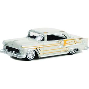 Greenlight 63030 -A California Lowriders Series 2 - 1955 Chevy Bel Air - مخصصة معدنية رمادية فاتحة وذهب 1:64 DIECAST