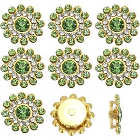PATIKIL 50 Pcs Sew on Rhinestones, 14mm Flower Glass Rhinestones with Craft Gems Crystal Embellishments for Clothes Shoes Belt DIY Crafting Decoration, Light Pink
