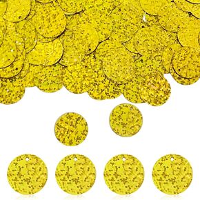850 PCS الترتر فضفاضة كبيرة ، و 20 مم متلألتر الترتر المسطح مستديرة للفن ، والترتر المسطحة مع الترتر التطريز الثقب للخياطة ، والكافيت ، ديي ، صنع المجوهرات ، الذهب