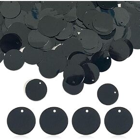 850 Pcs Loose Sequins Bulk, 20 mm Glitter Sequins Flat Sequins Round for Art, Flat Sequins with Hole Embroidery Craft Sequins for Sewing, Cafts, DIY, Jewelry Making, Gold in Kuwait