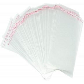 Borningfire 100 pcs 5 × 7 بوصات واضحة الأكياس البلاستيكية القابلة للاستيلاء على الأكياس الختم للادة اللاصقة الأكياس السيلوفان لملفات تعريف الارتباط مخبز الحلوى تعامل الأغلفة الزخرفية ، يناسب 5 '× 7' 'بطاقات الصور بطاقات الصور
