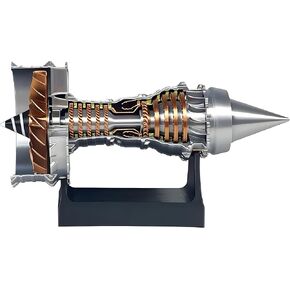 TR900 Turbofan Engine Model ، Aircraft Engine Turbojet Engine Replica 28cm 3d Science Education Toy Aviation Aviation Gift Collection ARTOP ARTOP ART