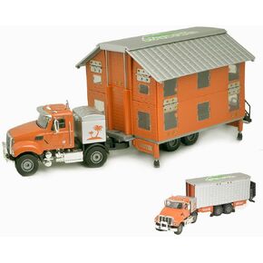 Ailejia Toy Holiday Camper RV Motoryhome Vantoys Die-Cast Truck Model Manual RV لـ Kid/Motor Home Toy (Green)