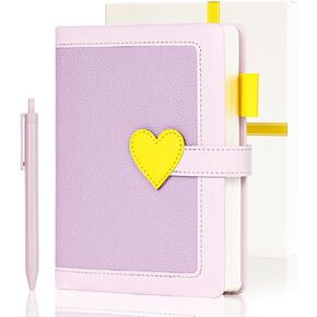 Journal for Women and Teen Girls with Heart Buckle, 240 Pages Teen Girls Diary Journal with Pen, Daily Writing Journals for Teen Girls Gifts Ideas Ages 8-12, B6 Notebook for Women (White)