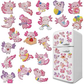 Saillong 20 pcs Tulip Diamond Painting Magnets Spring Diamond Art Magnets مجموعات الثلاجة ملصقات مغناطي