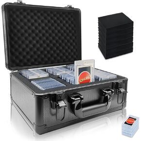 Graded Sports Card Storage Box, Trading Card Storage Box,3 Row Graded Card Slab Carrying Case Fits PSA BGS FGS & SGC, MTG and Top Loaders