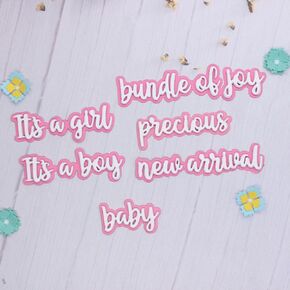 Kscraft Baby Shadow Words Metal Cutcut