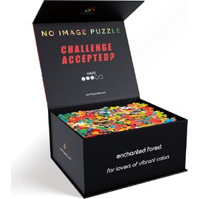 No Image Puzzle 1000 Irregular Pieces Extreme Difficult Jigsaw Challenge Adults Hardest Puzzle No Guide Ultimate Brain Teaser Hard Level Enchanted Forest Mystery Unique Gift