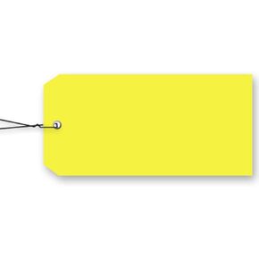 Blank Vinyl Tags - # 5 Size with Wire (White)