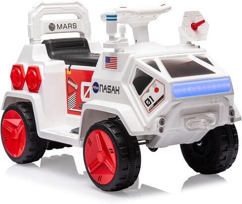 Kids Ride-On Car,Electric Toy for Kids,Mars Rover Adventure,W/Flash Lights, Music,Radar Rocket Sound & Flash Lights,Easy Control Electric Toddlers Car for Indoor/Outdoor Use,Pink in Saudi Arabia