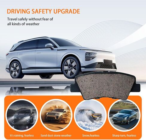 HYFTJYZ Front Ceramic Disc Brake Pads For 2000-2006 Nissan Sentra - 1989-1998 240SX - 1990-1992 Stanza - 1991-1993 INFINITI G20 Axxess with Hardware Kits 4PCS (HZ-462) in Kuwait