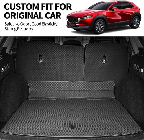 لـ 2019-2024 Cadillac XT4 Cargo Mat & Backrest Mat - تناسب مخصص بو الجلود بطانة البضائع وواقي مسند الظهر الخلفي - جميع الحصير الجذع لكاديلاك XT4 2019-2024 in Kuwait