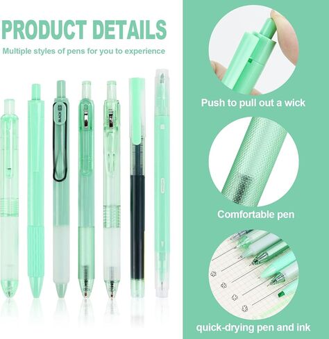 Buqoo Office Supplies Cactus Themed Stationery Set, 6 Fine Tip Gel Pens with 1 Highlighter, 1notepad with 9 Sticky Note Sheets Inside for Office School Supplies in Kuwait