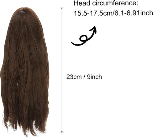 Patikil 9 '' Doll Long Hair Doll ، إكسسوارات شعر شوكة من طراز Soft Silk Toy Perfect in Kuwait